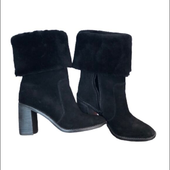Arturo Chiang Shoes - ARTURO CHIANG Real Lamb Fur Black Blocked Boots